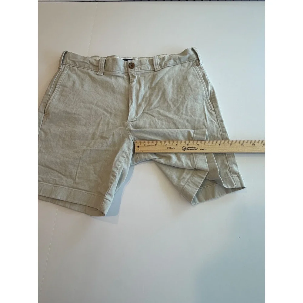 J.Crew Womens Chino Shorts Beige 7 Inch Inseam Size 31 Stretch Cotton Twill‎